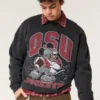 Boxy Mickey Mouse Ohio State Buckeyes Graphic Crew Sweatshirt