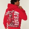 Boxy North Carolina State University Wolfpack Graphic Hoodie Boxy North Carolina State University Wolfpack Graphic Hoodie
