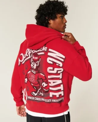 Boxy North Carolina State University Wolfpack Graphic Hoodie
