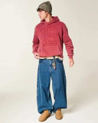 Boxy Number Graphic Hoodie