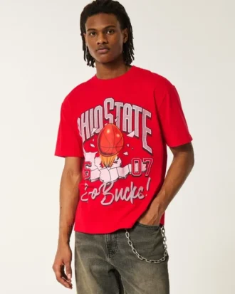 Boxy Ohio State Buckeyes Graphic Tee