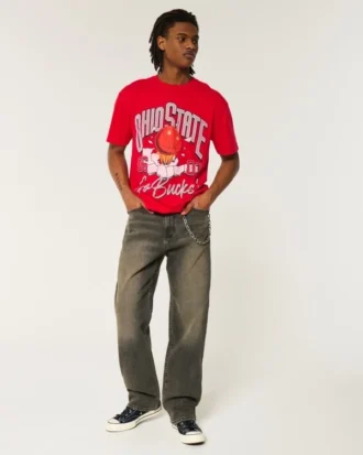 Boxy Ohio State Buckeyes Graphic Tee