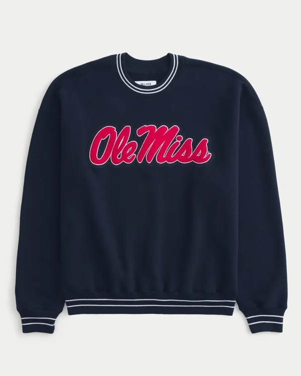 Boxy Ole Miss Graphic Crew Sweatshirt Boxy Ole Miss Graphic Crew Sweatshirt
