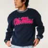Boxy Ole Miss Graphic Crew Sweatshirt Boxy Ole Miss Graphic Crew Sweatshirt