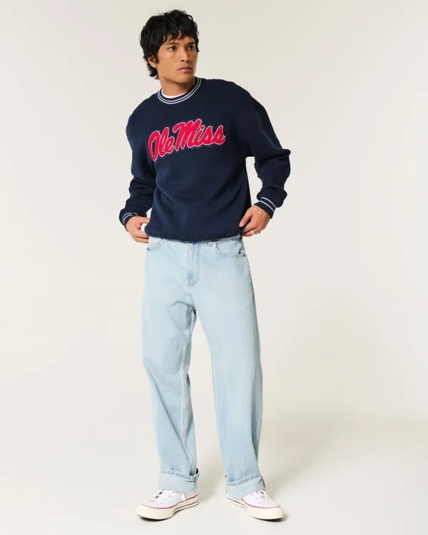 Boxy Ole Miss Graphic Crew Sweatshirt Boxy Ole Miss Graphic Crew Sweatshirt
