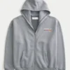 Boxy Oracle Red Bull Racing Graphic Zip-Up Hoodie