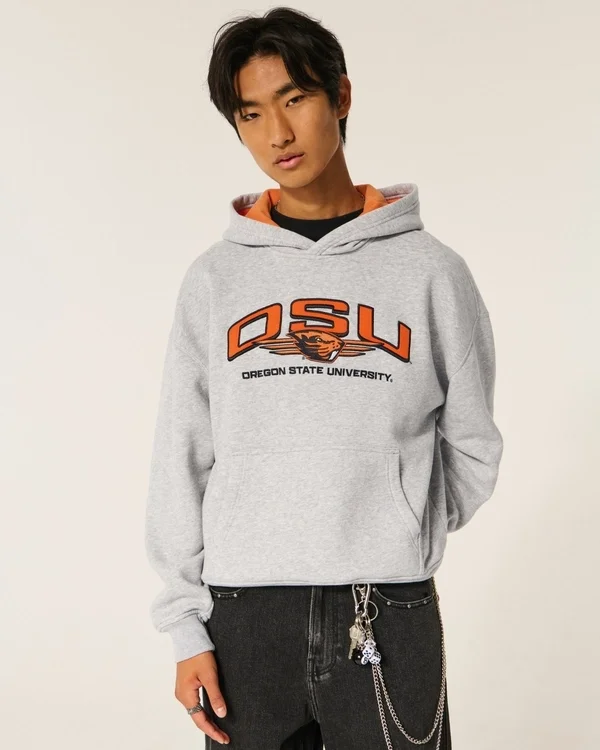 Boxy Oregon State University Beavers Graphic Hoodie Boxy Oregon State University Beavers Graphic Hoodie