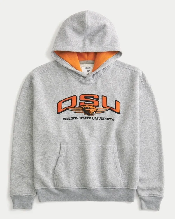 Boxy Oregon State University Beavers Graphic Hoodie Boxy Oregon State University Beavers Graphic Hoodie