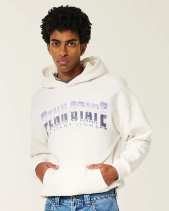 Boxy Penn State University Nittany Lions Graphic Hoodie