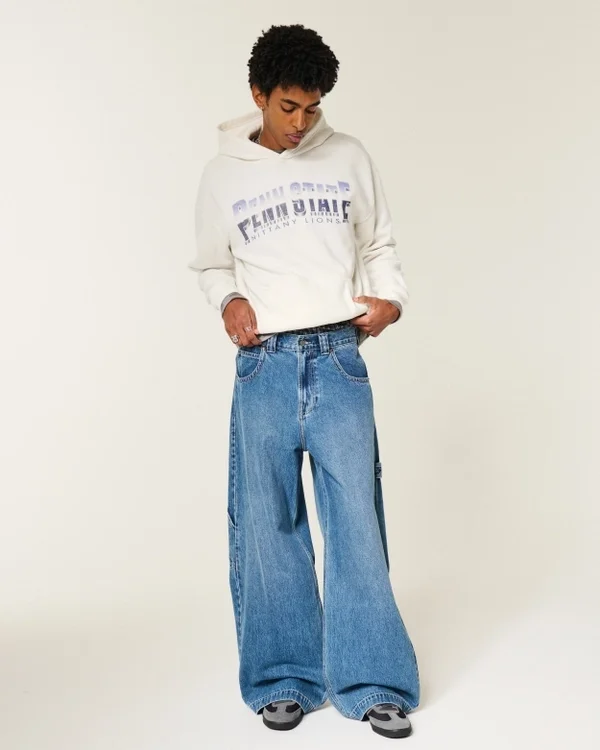 Boxy Penn State University Nittany Lions Graphic Hoodie Boxy Penn State University Nittany Lions Graphic Hoodie