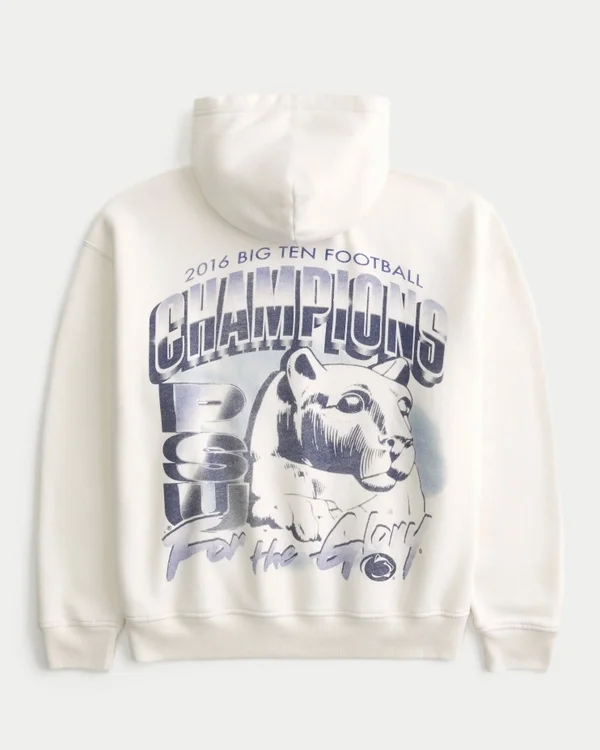 Boxy Penn State University Nittany Lions Graphic Hoodie Boxy Penn State University Nittany Lions Graphic Hoodie