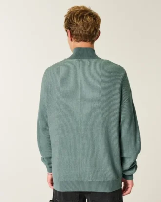 Boxy Quarter-Zip Sweater