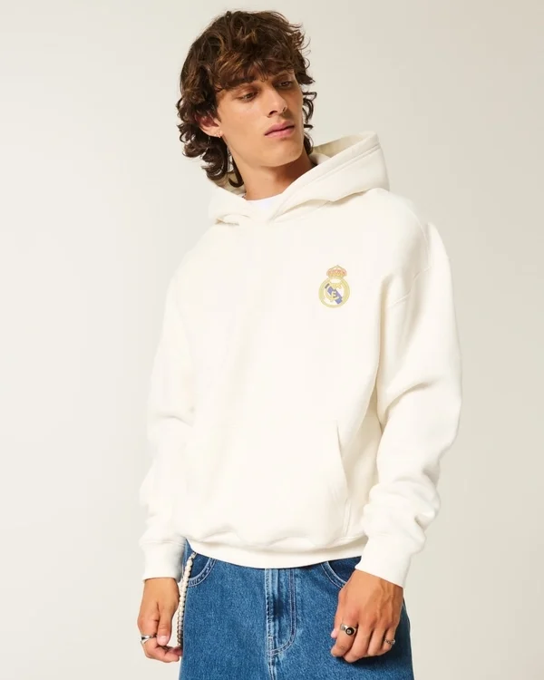 Boxy Real Madrid CF Graphic Hoodie Boxy Real Madrid CF Graphic Hoodie