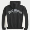 Boxy Real Madrid CF Graphic Zip-Up Hoodie Boxy Real Madrid CF Graphic Zip-Up Hoodie