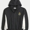 Boxy Real Madrid CF Graphic Zip-Up Hoodie Boxy Real Madrid CF Graphic Zip-Up Hoodie