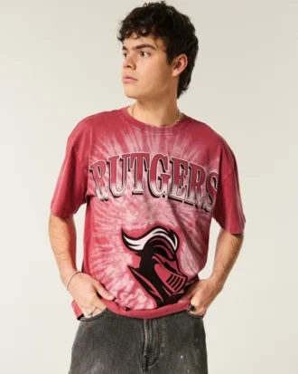 Boxy Rutgers Scarlet Knights Graphic Tee