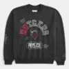 Boxy Rutgers University Scarlet Knights Graphic Crew Sweatshirt