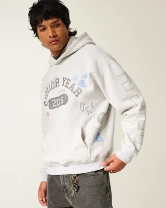 Boxy Senior Year 2026 Graphic Hoodie