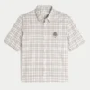 Boxy Short-Sleeve Mushroom Graphic Shirt