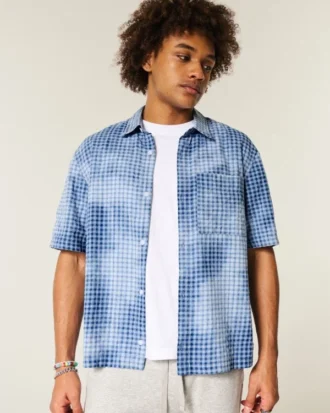 Boxy Short-Sleeve Pocket Shirt