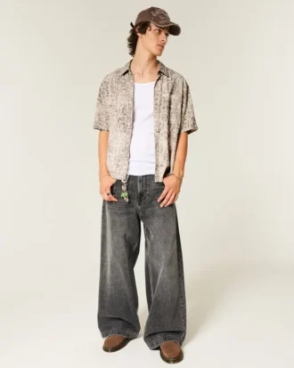 Boxy Short-Sleeve Pocket Shirt