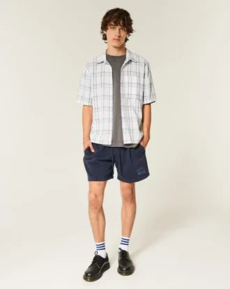 Boxy Short-Sleeve Pocket Shirt