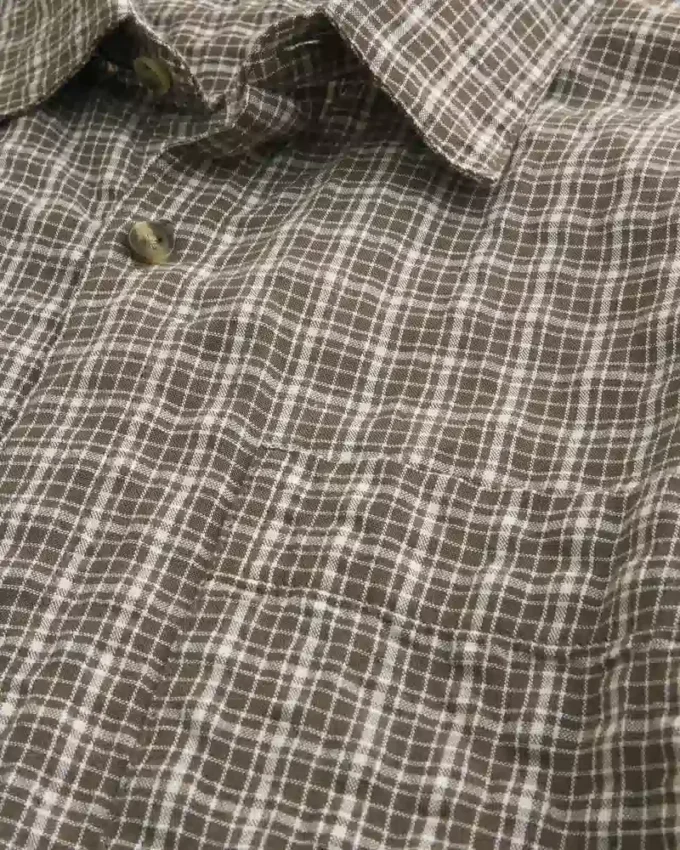 Boxy Short-Sleeve Seersucker Shirt