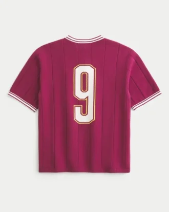 Boxy Short-Sleeve Sweater Polo