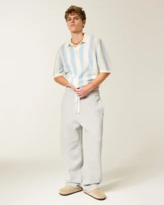 Boxy Short-Sleeve Sweater Polo