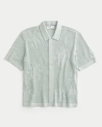 Boxy Short-Sleeve Sweater Shirt