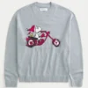Boxy Snoopy Graphic Crew Sweater
