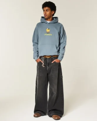 Boxy SpongeBob SquarePants Graphic Hoodie Boxy SpongeBob SquarePants Graphic Hoodie