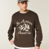 Boxy St. Anton Austria Graphic Crew Sweater