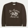 Boxy St. Anton Austria Graphic Crew Sweater