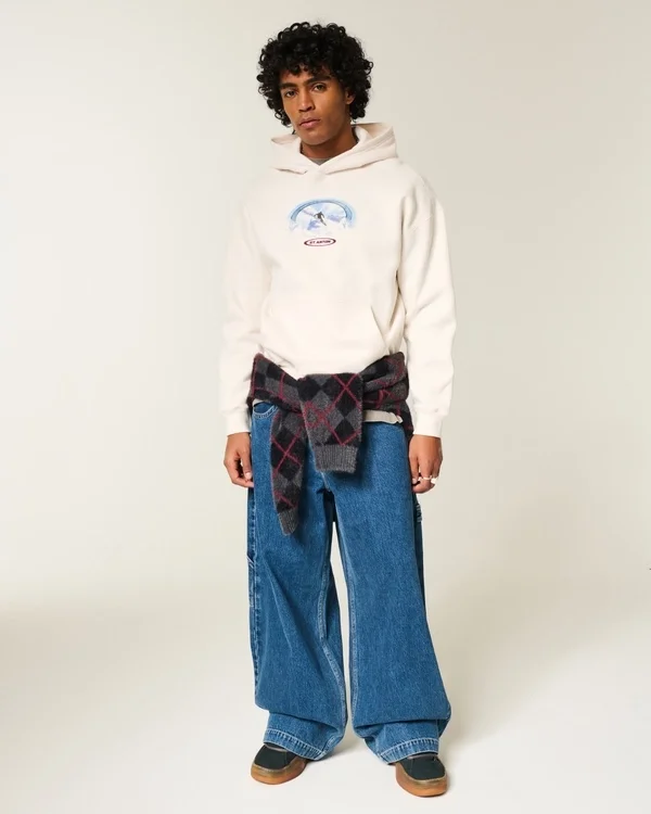 Boxy St. Anton Ski Graphic Hoodie Boxy St. Anton Ski Graphic Hoodie