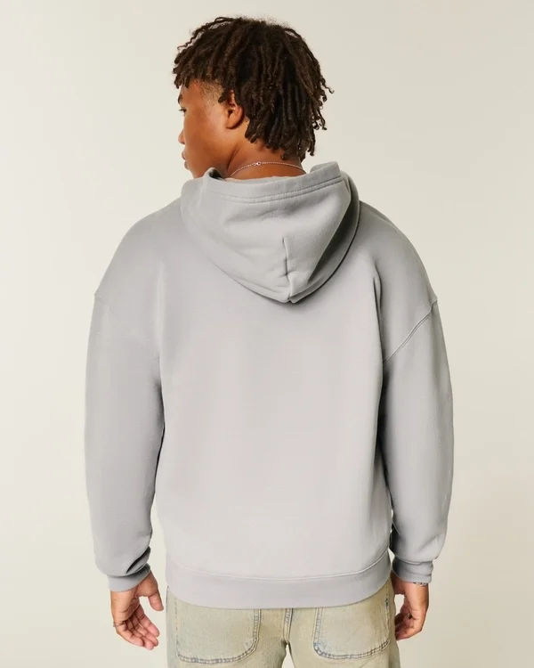 Boxy Star Flame Graphic Zip-Up Hoodie Boxy Star Flame Graphic Zip-Up Hoodie