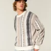 Boxy Striped Crew Sweater