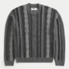Boxy Striped Crew Sweater