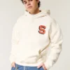 Boxy Syracuse Basketball Graphic Hoodie