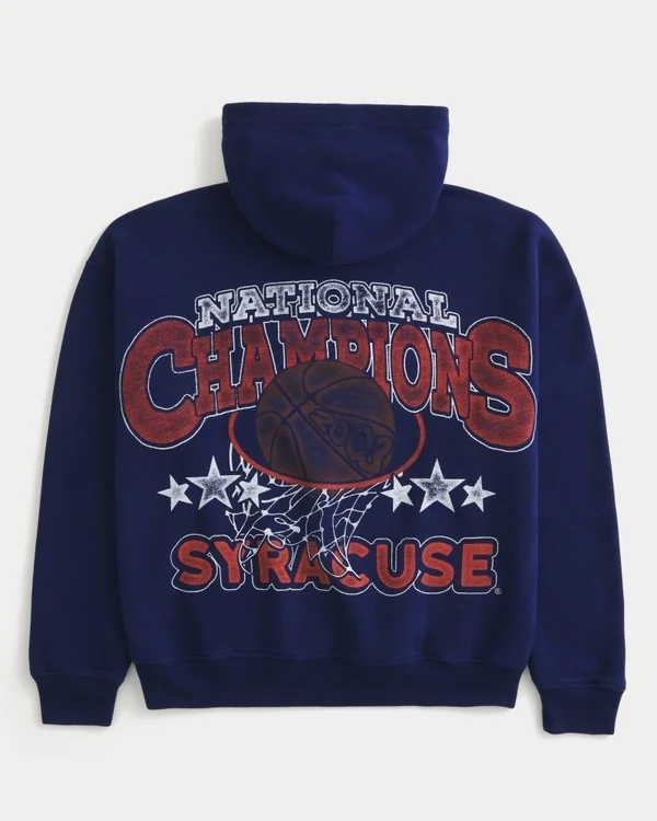 Boxy Syracuse University Orange Graphic Hoodie Boxy Syracuse University Orange Graphic Hoodie