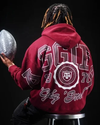 Boxy Texas A&M University Aggies Graphic Hoodie