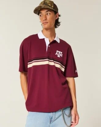 Boxy Texas A&M University Graphic Polo