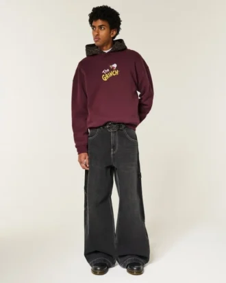 Boxy The Grinch Graphic Crew Sweatshirt Boxy The Grinch Graphic Crew Sweatshirt