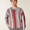 Boxy The Ohio State University Buckeyes Graphic Crew Sweater