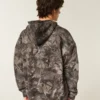 Boxy Thermal-Lined Camo Zip-Up Hoodie Boxy Thermal-Lined Camo Zip-Up Hoodie