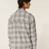 Boxy Thermal-Lined Flannel Shirt