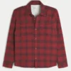 Boxy Thermal-Lined Flannel Shirt