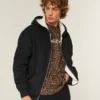 Boxy Thermal-Lined Zip-Up Hoodie Boxy Thermal-Lined Zip-Up Hoodie