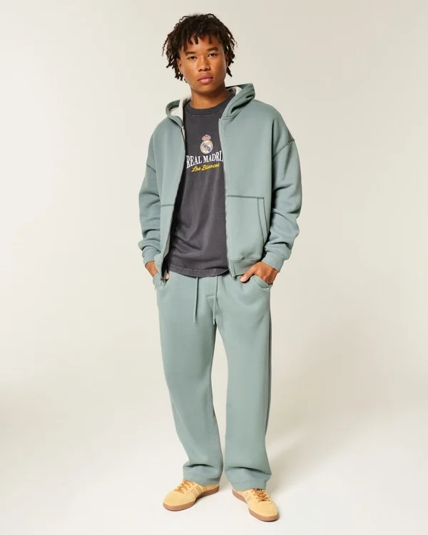 Boxy Thermal-Lined Zip-Up Hoodie Boxy Thermal-Lined Zip-Up Hoodie