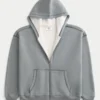 Boxy Thermal-Lined Zip-Up Hoodie Boxy Thermal-Lined Zip-Up Hoodie